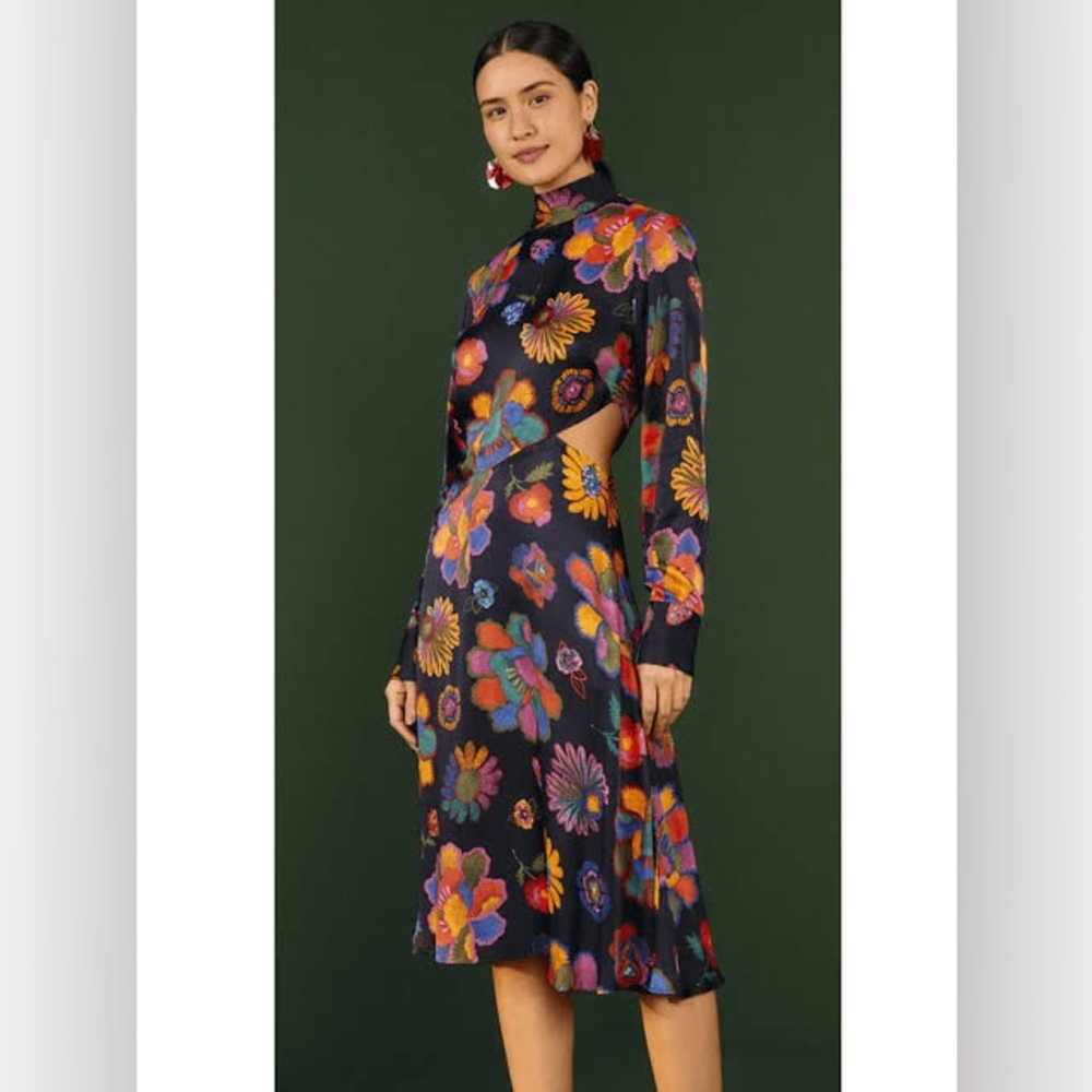 FARM Rio Garden Cut-out midi